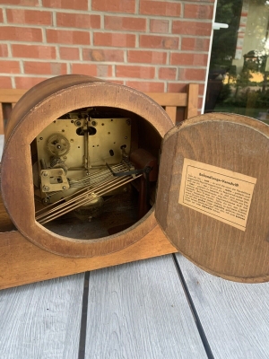 Đồng hồ mantel, đồng hồ vai bò Westminster cũ những năm 60