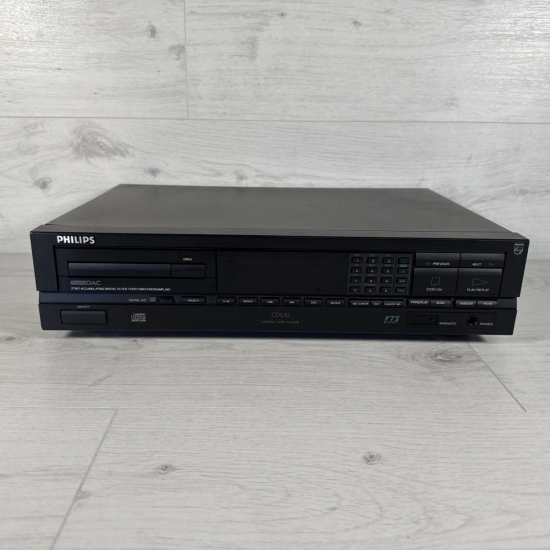 Đầu CD Philips CD630/05R cổ điển màu đen HiFi riêng biệt - VGC - Đã kiểm tra / Hoạt động